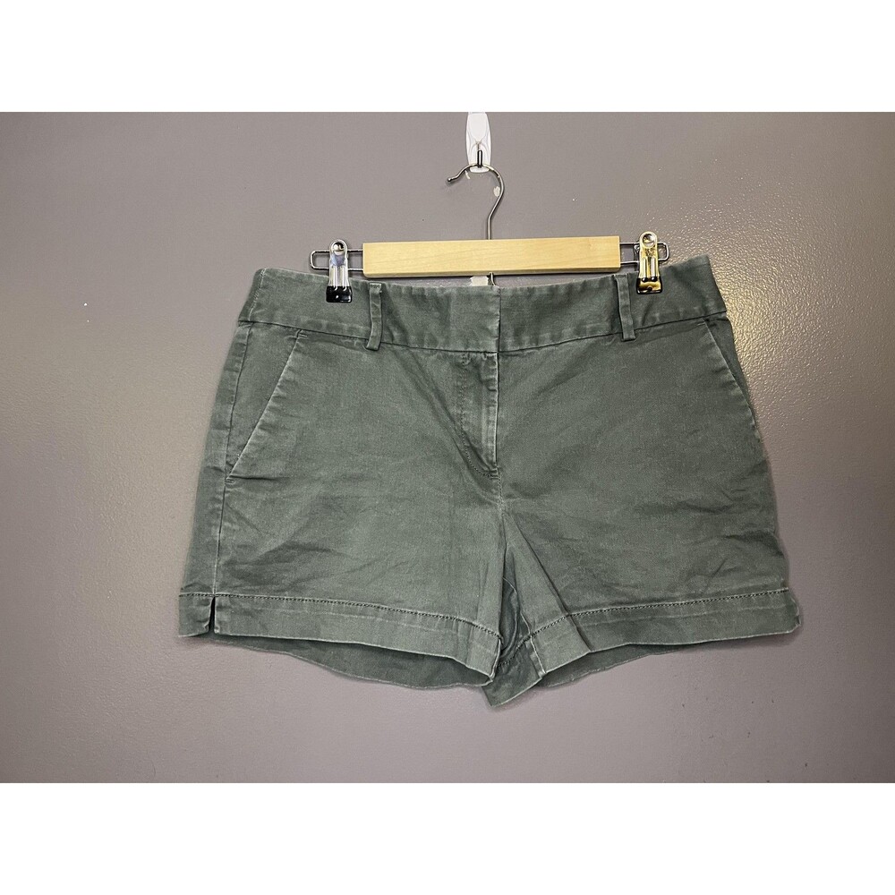 LOFT Riviera Shorts Womens 8 Green Chino Twill Stretch Pockets Summer Casual